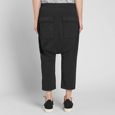 Shop Rick Owens Drkshdw Drawstring Cropped Pant In Black