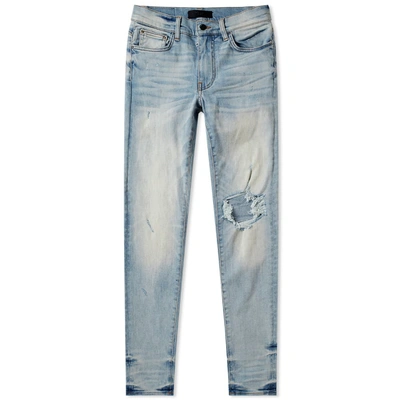 Shop Amiri Broken Jean In Blue