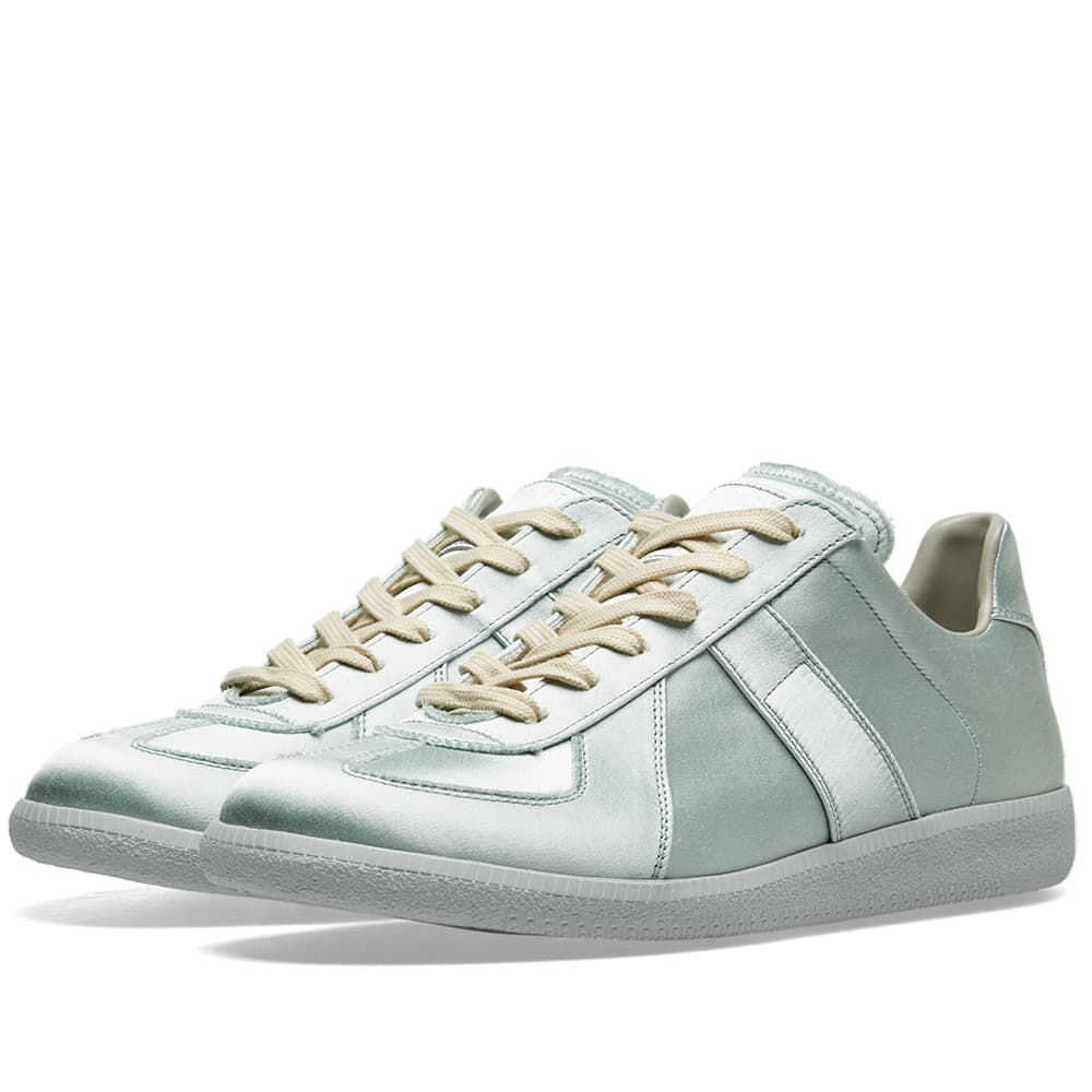 maison margiela silver sneakers