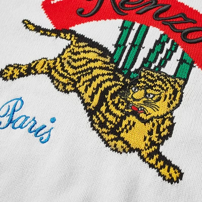 Shop Kenzo Jumping Tiger Crew Knit In White