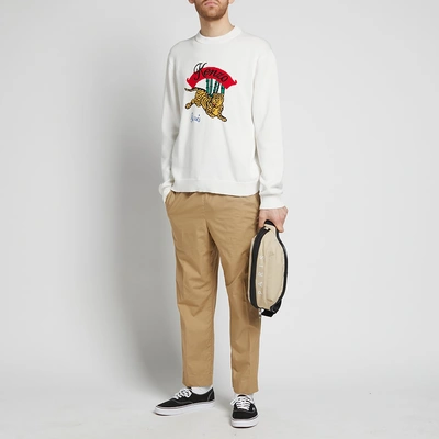 Shop Kenzo Jumping Tiger Crew Knit In White