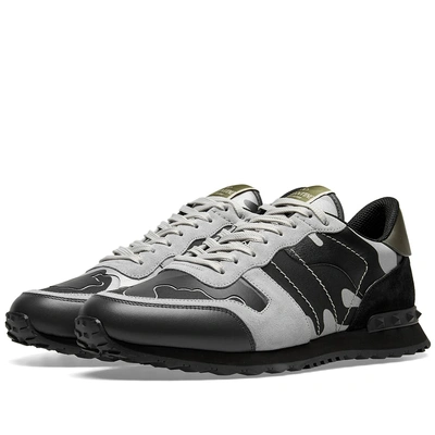 Shop Valentino Rockrunner Sneaker In Black