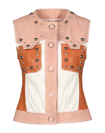 Shop Drome Leather Jacket In Pink