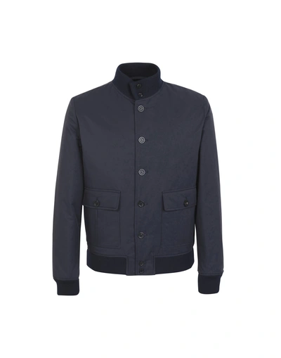 Shop Valstar Man Jacket Midnight Blue Size 38 Cotton, Polyamide