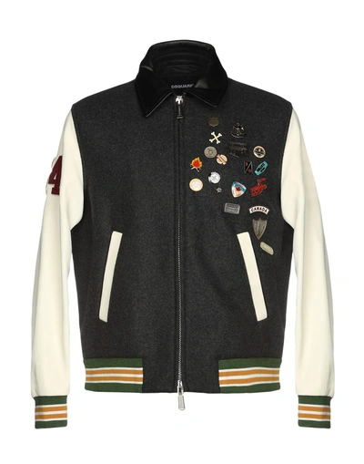 Shop Dsquared2 Bomber In Lead