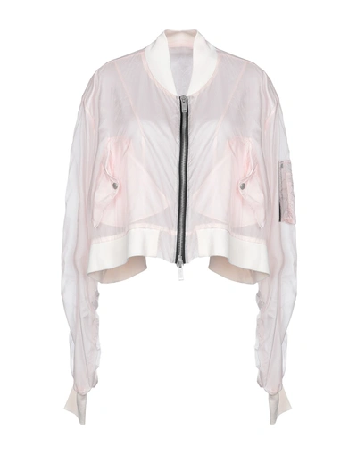 Shop Ben Taverniti Unravel Project Woman Jacket Pink Size 6 Polyamide, Cotton, Elastane, Viscose, Polyure