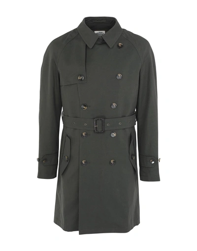 Shop L'impermeabile Man Overcoat & Trench Coat Military Green Size 44 Cotton, Nylon