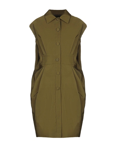 Shop Lanvin Overcoats In Military Green