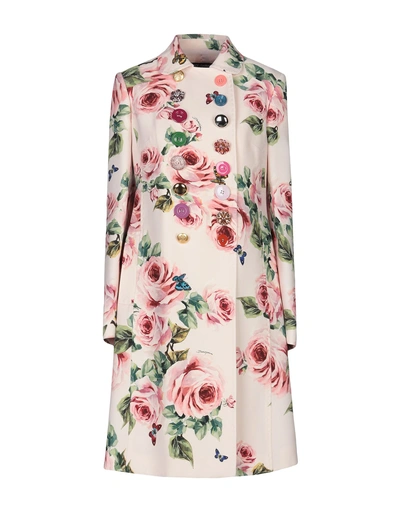 Shop Dolce & Gabbana Woman Coat Pink Size 4 Wool, Silk