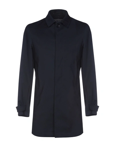 Shop Alessandro Dell'acqua Overcoats In Dark Blue