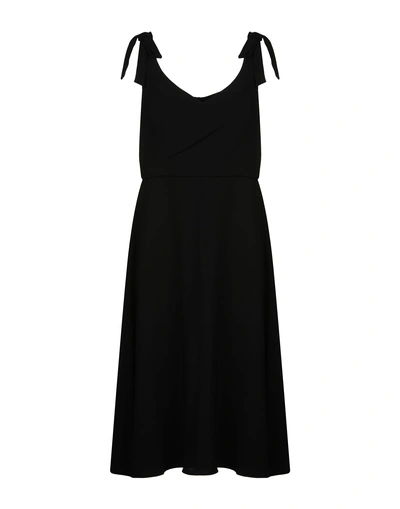 Shop Mikael Aghal 3/4 Length Dresses In Black