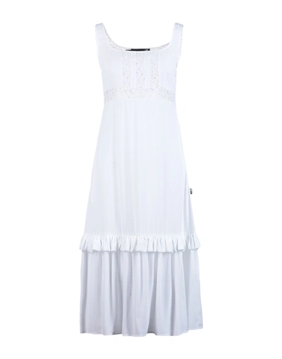 Shop Love Moschino 3/4 Length Dresses In White