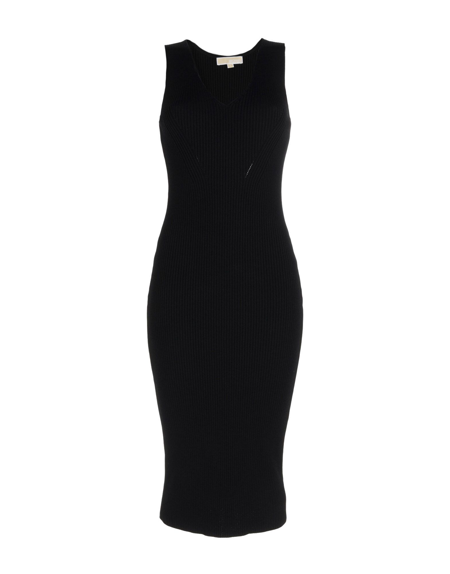 michael kors black midi dress