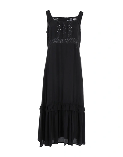 Shop Love Moschino 3/4 Length Dresses In Black
