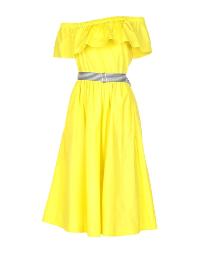 Shop Space Style Concept Midi Dress In Yellow