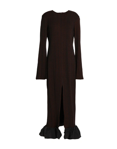 Shop Ellery 3/4 Length Dresses In Brown