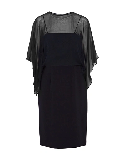 Shop Mikael Aghal Knee-length Dresses In Dark Blue
