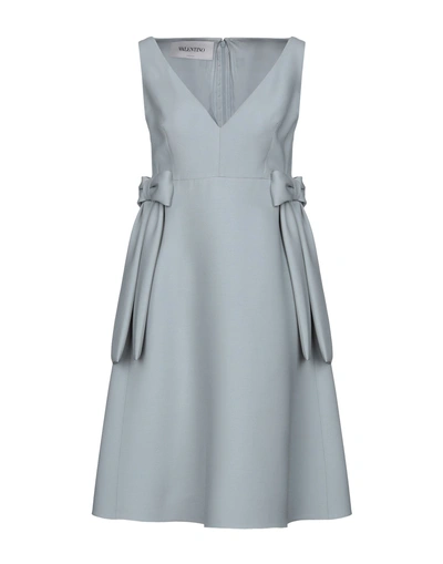 Shop Valentino Knee-length Dresses In Light Grey