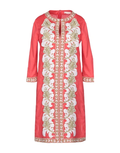 Shop Tory Burch Knee-length Dress In Coral