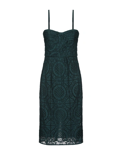 Shop Burberry Knee-length Dresses In Deep Jade