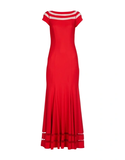 Shop Mikael Aghal Long Dress In Red