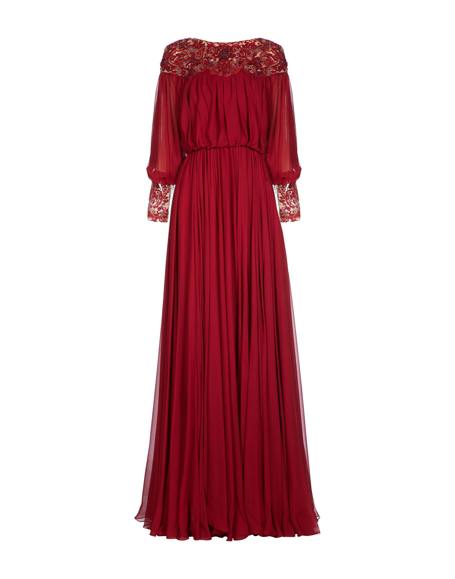 Marchesa Long Dress In Red | ModeSens