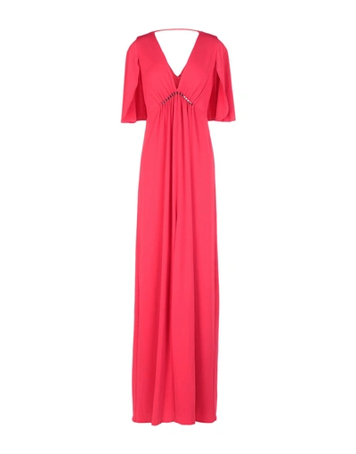 Shop Halston Heritage Long Dress In Red