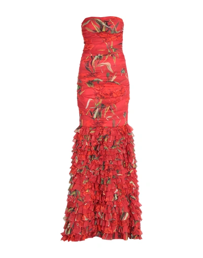 Shop Dolce & Gabbana Long Dresses In Red