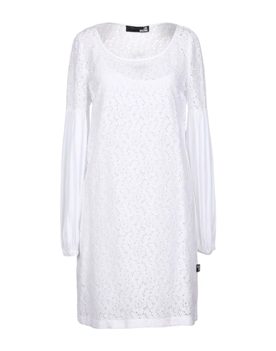 Shop Love Moschino Woman Mini Dress White Size 4 Cotton, Polyester, Viscose