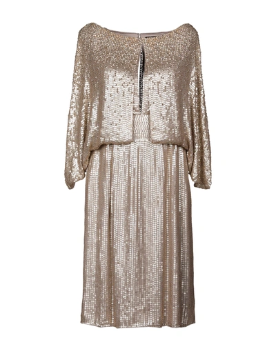 Shop Jenny Packham Short Dresses In Platinum