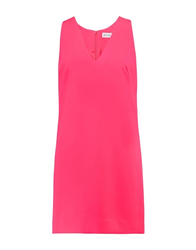 Shop Milly Short Dress In Fuchsia
