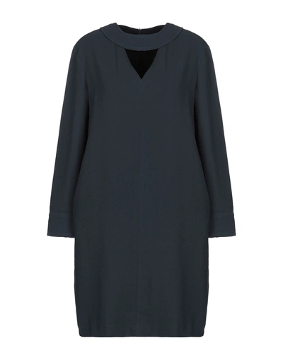 Shop Intropia Short Dress In Slate Blue