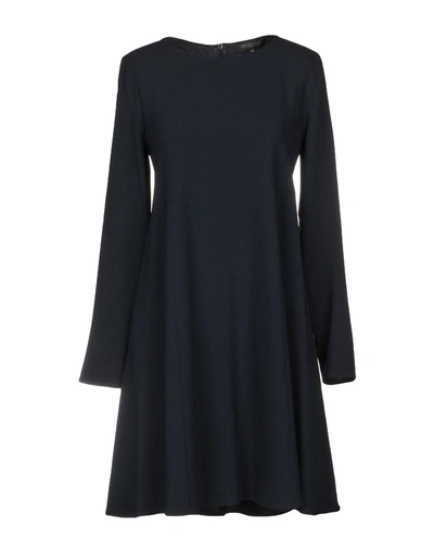 Shop Antonelli Short Dress In Dark Blue