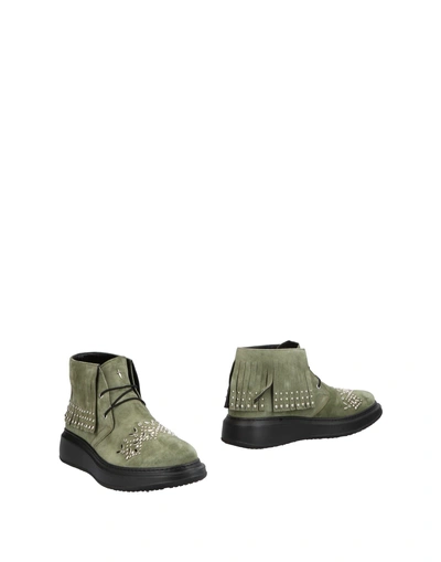 Shop Cesare Paciotti Boots In Military Green
