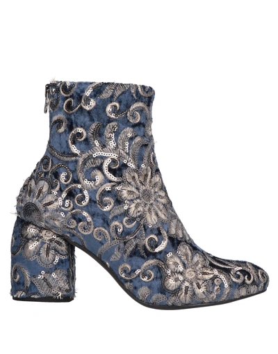 Shop Chio Woman Ankle Boots Sky Blue Size 7 Textile Fibers
