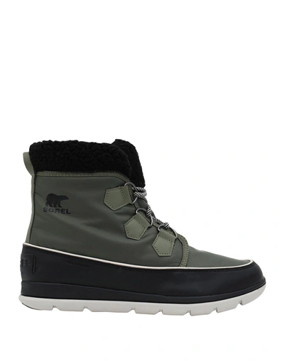 Shop Sorel Ankle Boots In Military Green