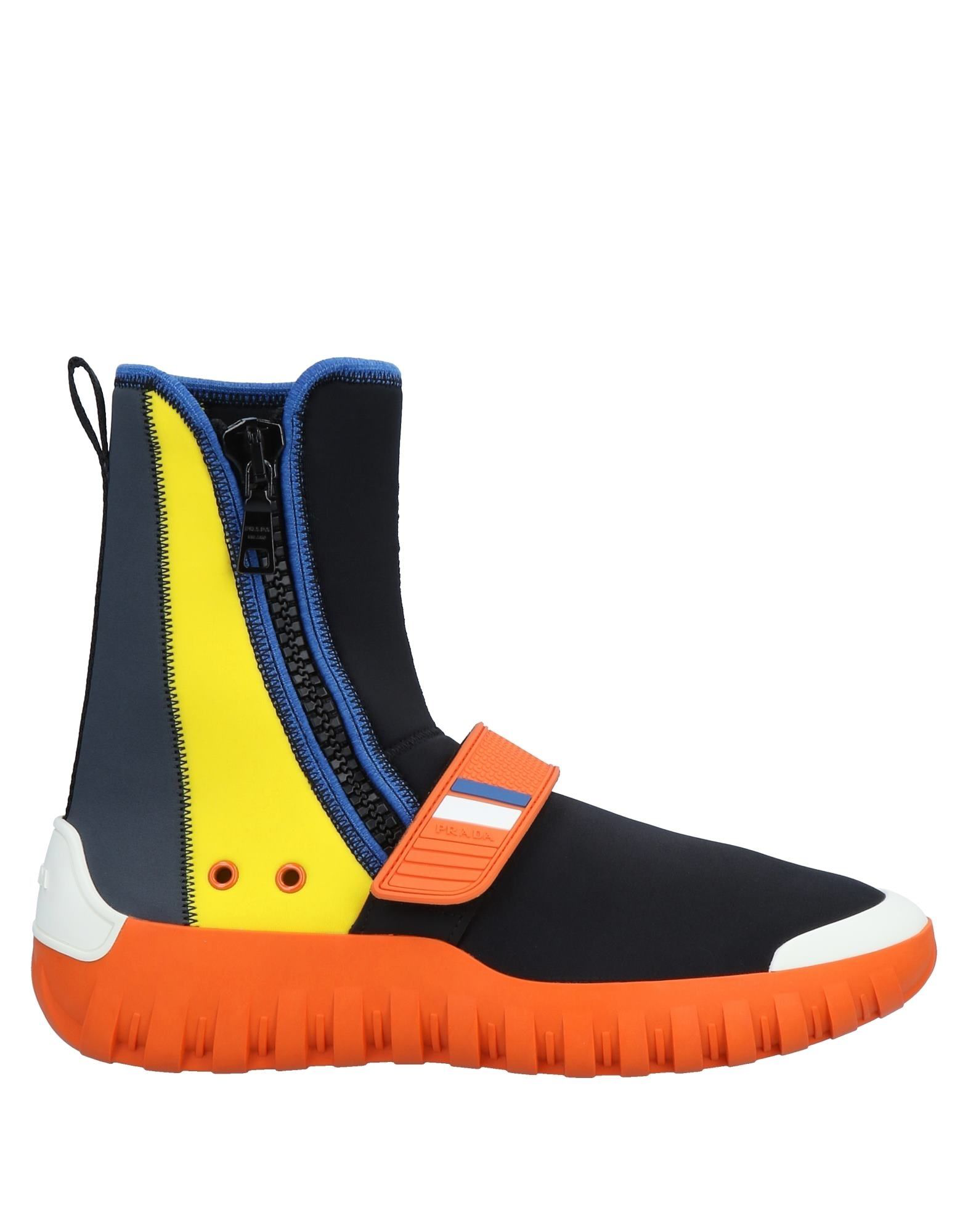 prada orange and black boots