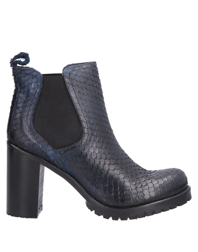 Shop Alberto Guardiani Ankle Boots In Dark Blue