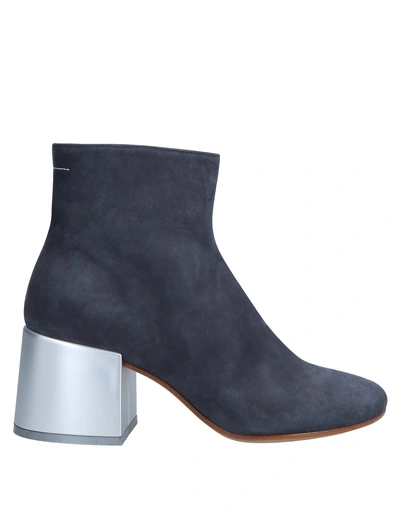 Shop Mm6 Maison Margiela Ankle Boot In Blue