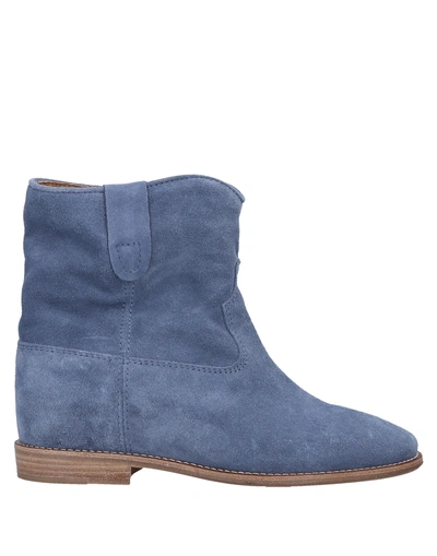 Shop Isabel Marant Ankle Boot In Pastel Blue