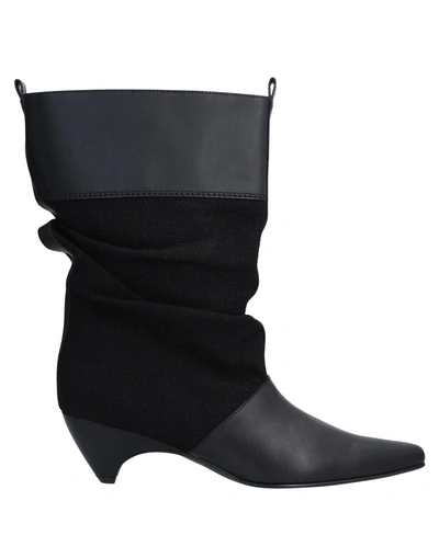 Shop Stella Mccartney Woman Ankle Boots Black Size 6 Textile Fibers