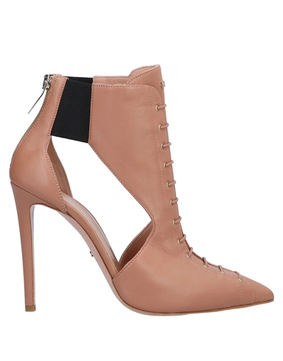 Shop Elisabetta Franchi Woman Ankle Boots Blush Size 10.5 Soft Leather In Pink