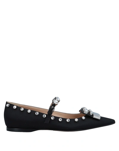 Shop Sergio Rossi Ballet Flats In Black