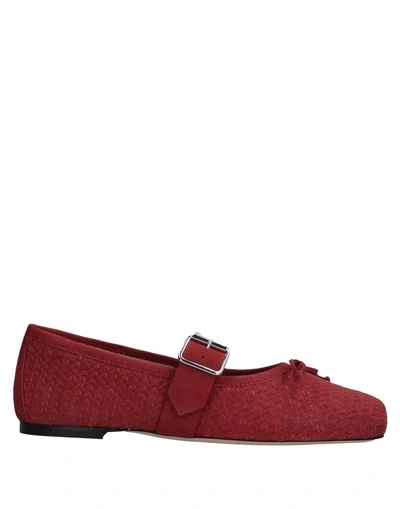 Shop Pantofola D'oro Ballet Flats In Brick Red