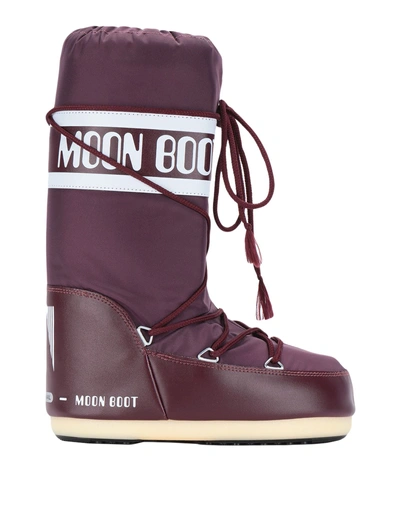 Shop Moon Boot Knee Boots In Deep Purple