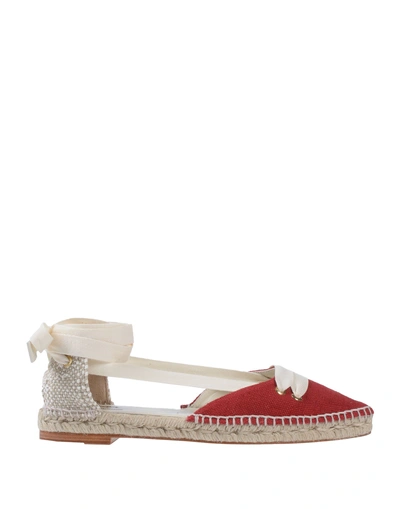 Shop Castañer By Manolo Blahnik Woman Espadrilles Red Size 5 Textile Fibers