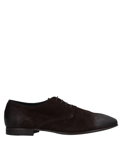 Shop Alexander Hotto Lace-up Shoes In Dark Brown