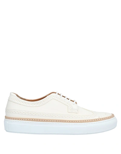 Shop Pantofola D'oro Lace-up Shoes In Ivory