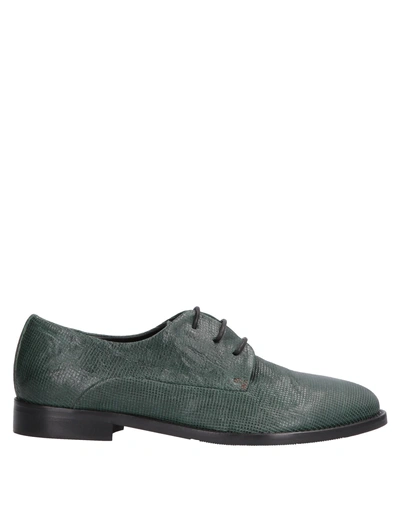 Shop Alexander Hotto Laced Shoes In Dark Green