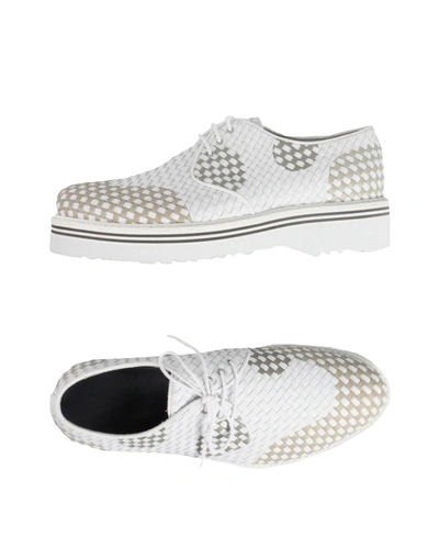 Shop Alberto Guardiani Lace-up Shoes In White